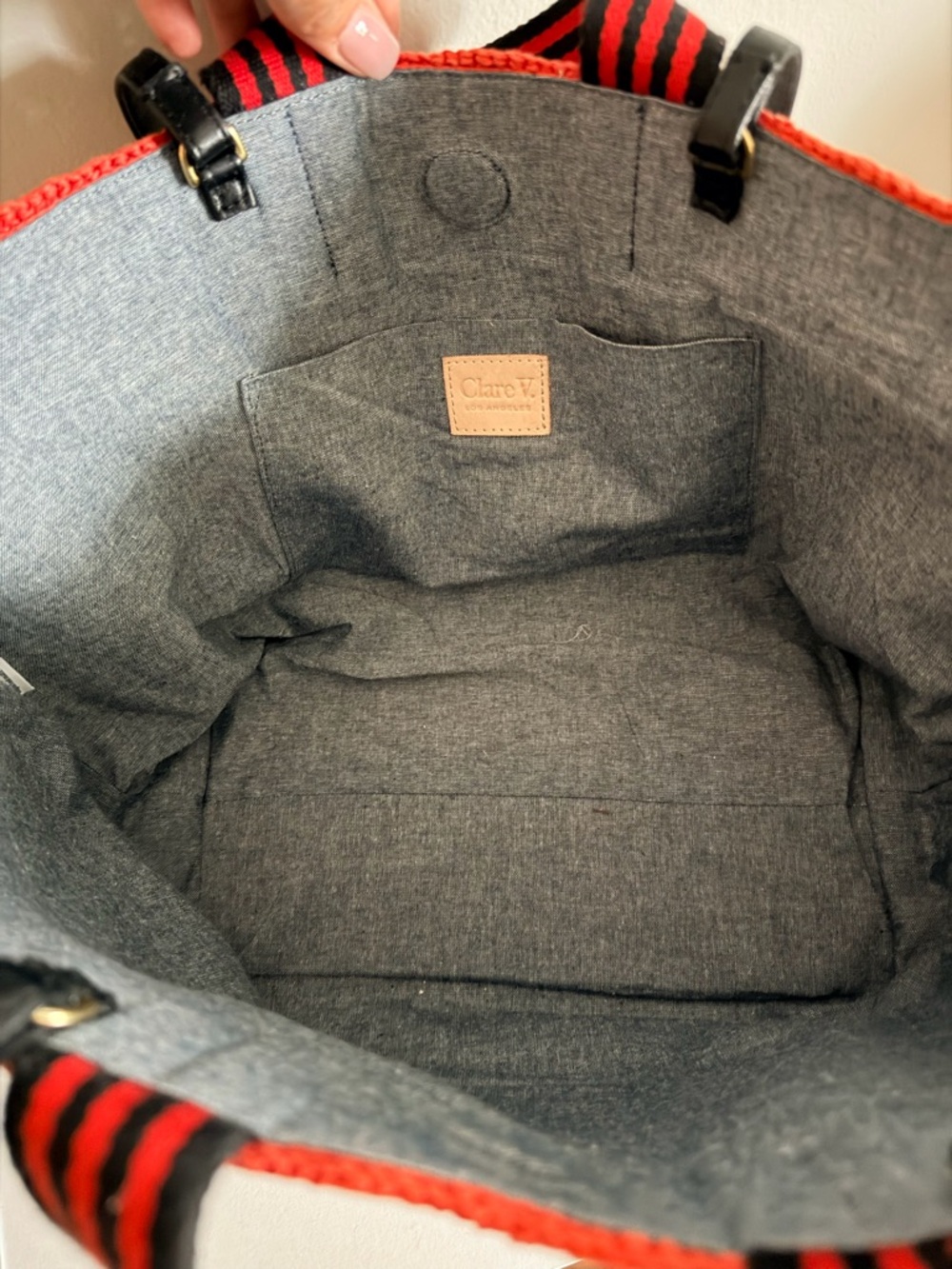 Clare V. Bateau tote - raffia poppy pas mal - Picture 5 of 9